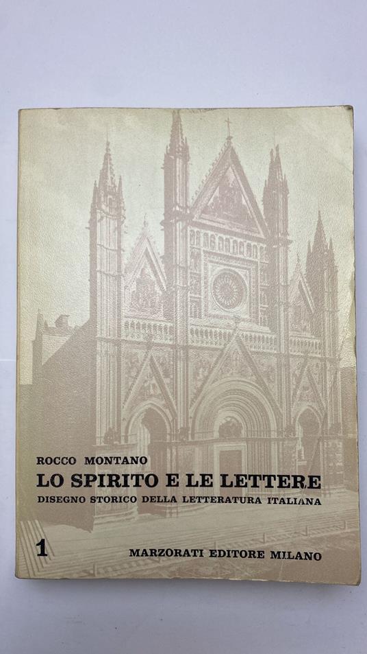 Lo spirito e le lettere. Vol. 1 - Rocco Montano - copertina