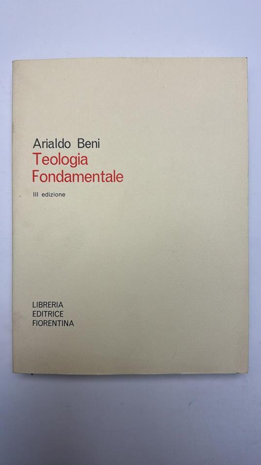 Teologia fondamentale - Arialdo Beni - copertina
