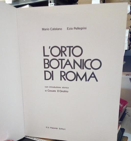 L' orto botanico di Roma - copertina