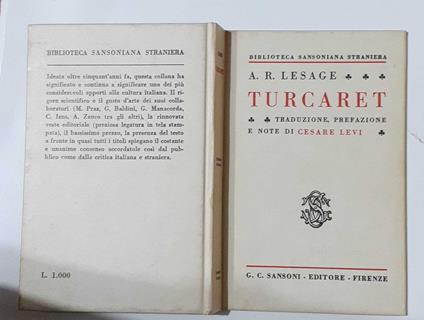 Turcaret. Traduzione, prefazione e note di Cesare Levi - copertina