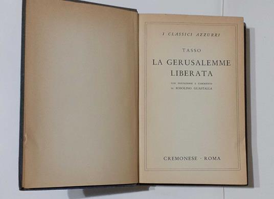 La Gerusalemme liberata - Tasso - copertina