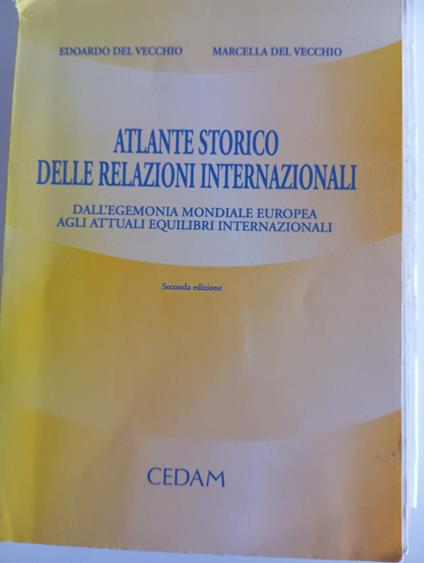 Atlante storico delle relazioni internazionali - copertina