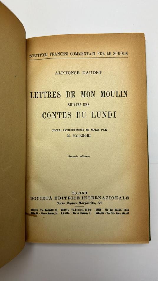 Lettres de mon moulin - Alphonse Daudet - copertina
