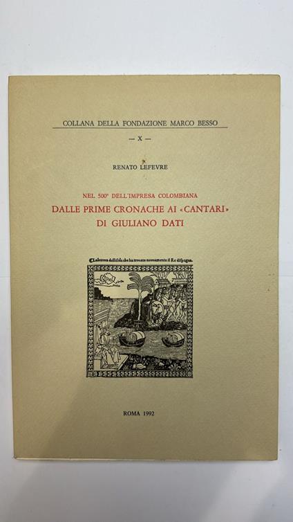 Dalle prime cronache ai "Cantari" di Giuliano Dati - Renato Lefèvre - copertina