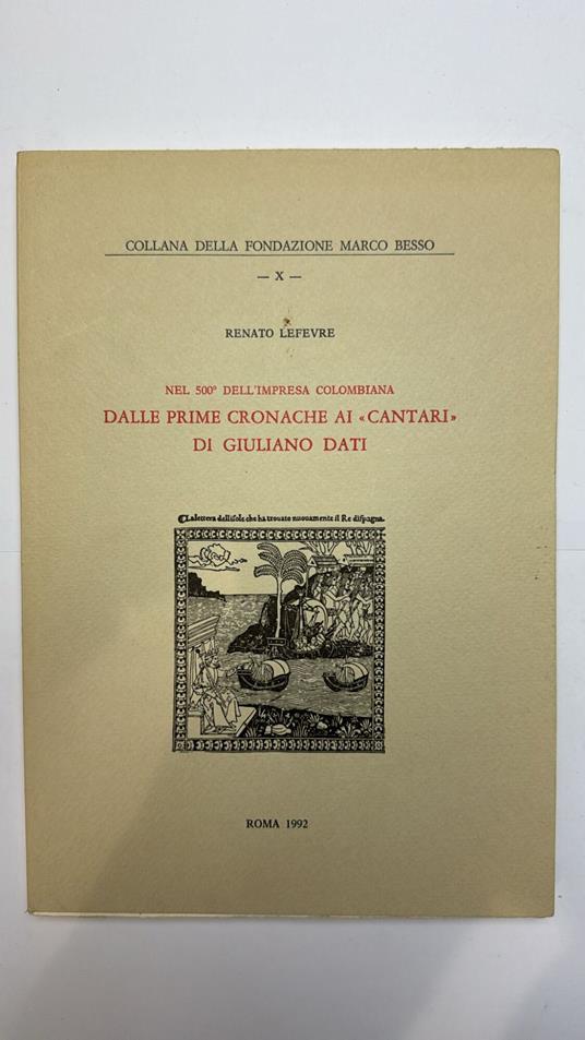 Dalle prime cronache ai "Cantari" di Giuliano Dati - Renato Lefèvre - copertina