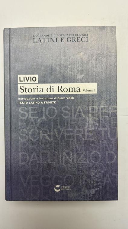 Storia di Roma. Volume 1 - Tito Livio - copertina