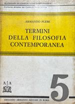 Termini della filosofia contemporanea