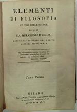 Elementi di filosofia ad uso delle scuole (tomo primo)