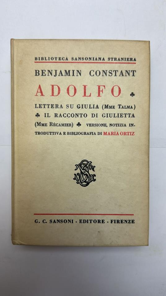 Adoflo - Benjamin Constant - copertina