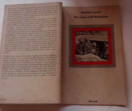 Un anno sull'Altipiano - Emilio Lussu - copertina