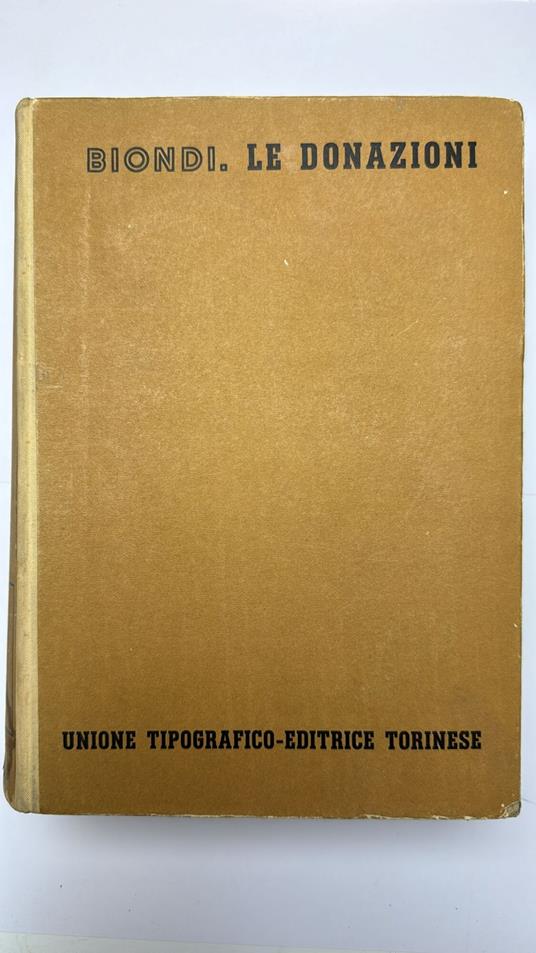 Le donazioni - Biondo Biondi - copertina