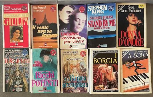 Lotto di 10 libri di narrativa italiana e straniera di Sperling Paperback. Vedi descrizione - copertina