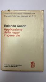 Applicazione della legge in generale