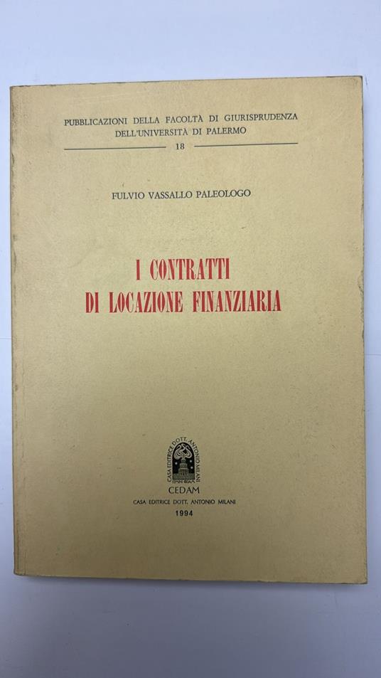 I contratti di locazione finanziaria - copertina