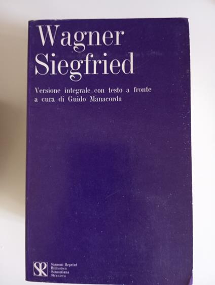 Siegfried - Richard Wagner - copertina