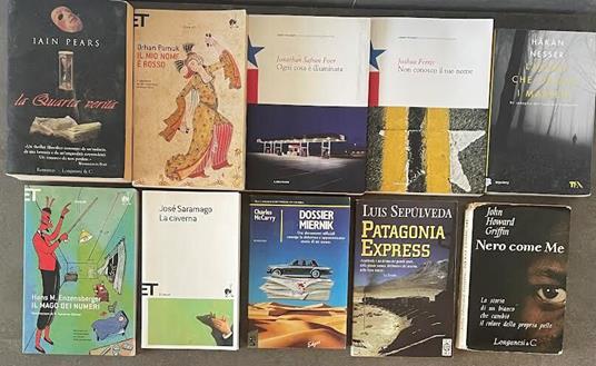 Lotto di 10 libri di narrativa di autori stranieri di vari generi. Vedi descrizione - copertina