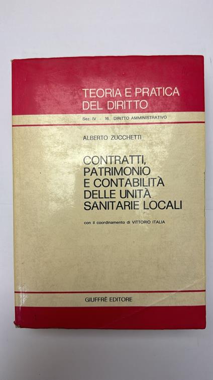 Contratti, patrimonio e contabilità delle unità sanitarie locali - copertina