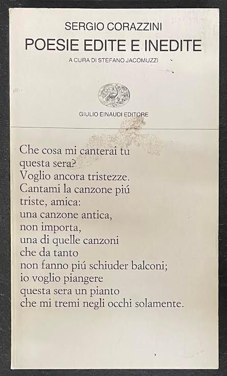 Poesie edite e inedite - Sergio Corazzini - copertina