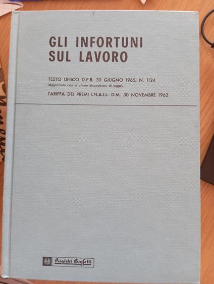 Gli infortuni sul lavoro - copertina