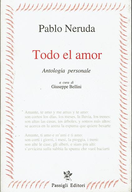 Todo el amor. Antologia personale - Pablo Neruda - copertina