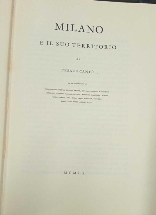 Milano e il suo territorio - Cesare Cantù - copertina