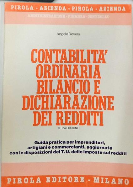 Contabilità ordinaria bilancio e dichiarazione dei redditi - copertina