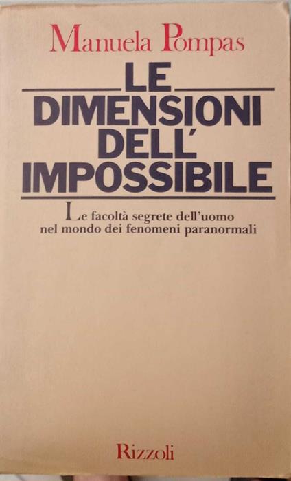 Le dimensioni dell'impossibile - Manuela Pompas - copertina