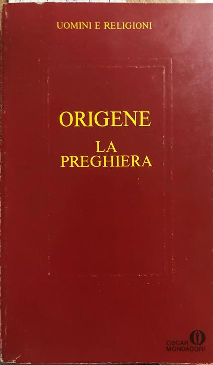 La preghiera - Origene - copertina