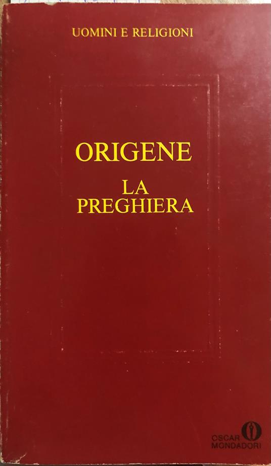 La preghiera - Origene - copertina