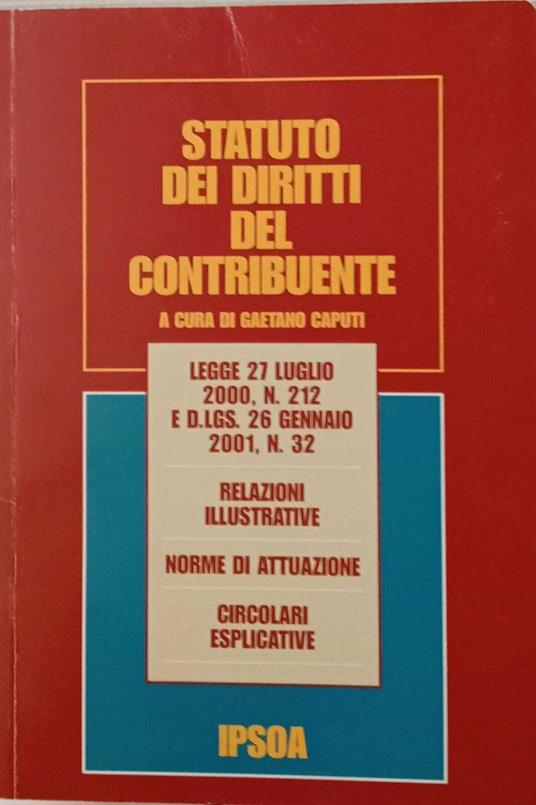 Statuto dei diritti del contribuente - copertina