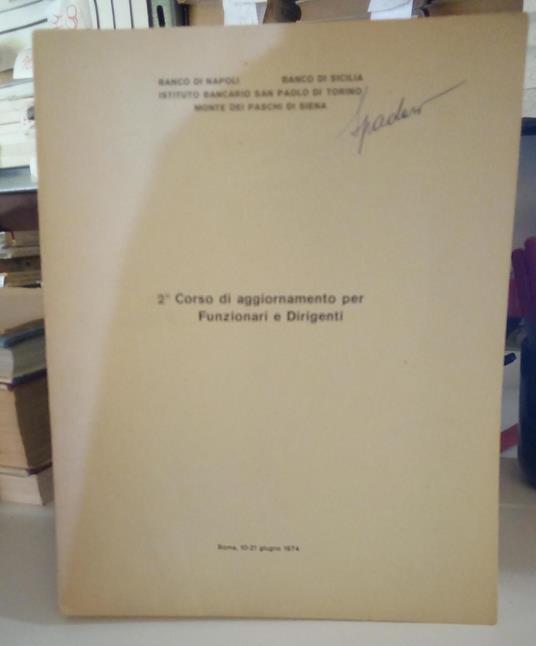 2° Corso di aggiornamento per Funzionari e Dirigenti - copertina
