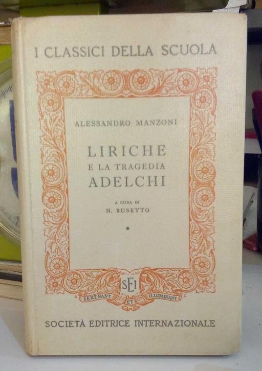 Liriche e la tragedia Adelchi - copertina
