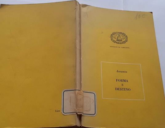Forma e destino - Rosario Assunto - copertina