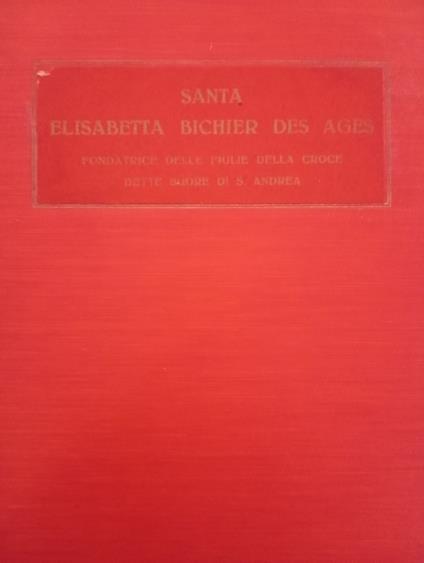 Santa Elisabetta Bichier des Ages fondatrice delle figlie della Croce 1773 - 1838 - P. Rigaud - copertina