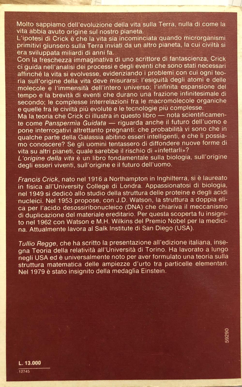 L' origine della vita