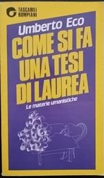 Come si fa una tesi di laurea