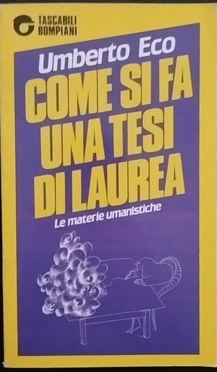 Come si fa una tesi di laurea - Umberto Eco - copertina