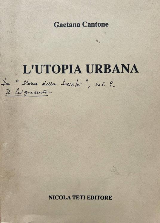 L' utopia urbana - Gaetana Cantone - copertina