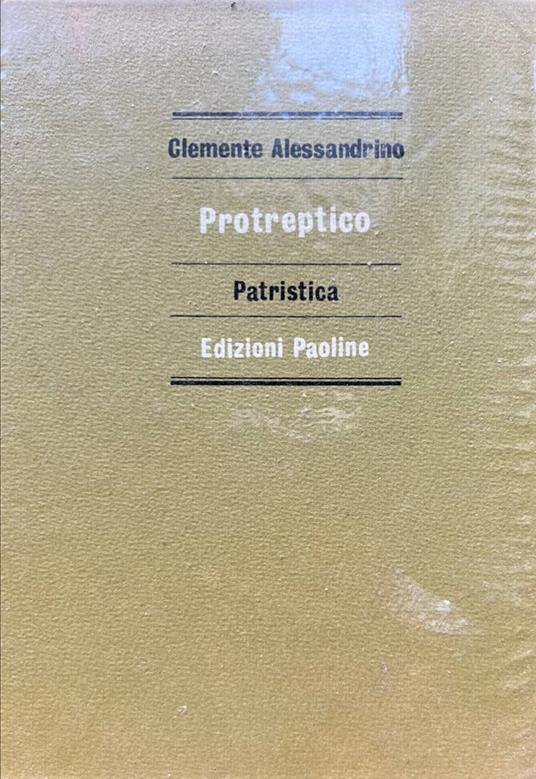 Protreptico - Clemente Alessandrino - copertina
