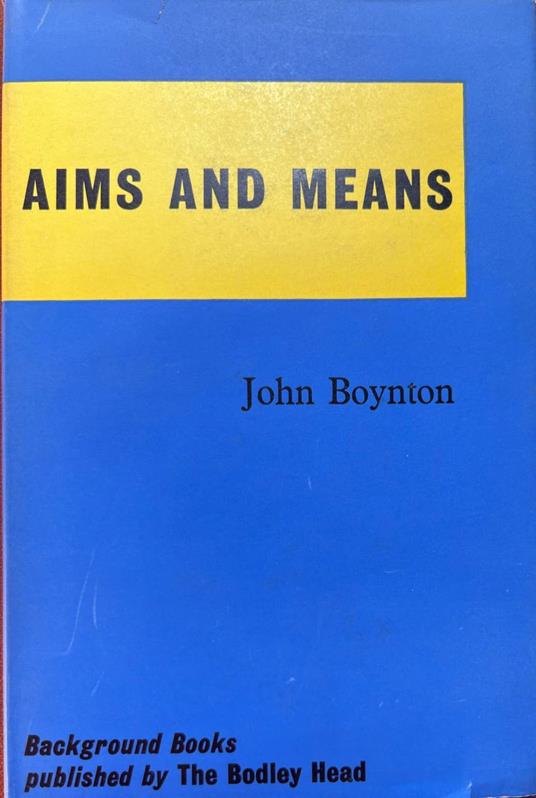 Aims and means - John Boynton - copertina