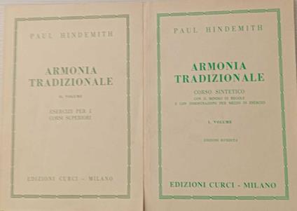 Armonia tradizionale. Volume I e II - Paul Hindemith - copertina