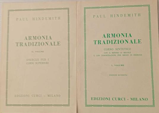 Armonia tradizionale. Volume I e II - Paul Hindemith - copertina