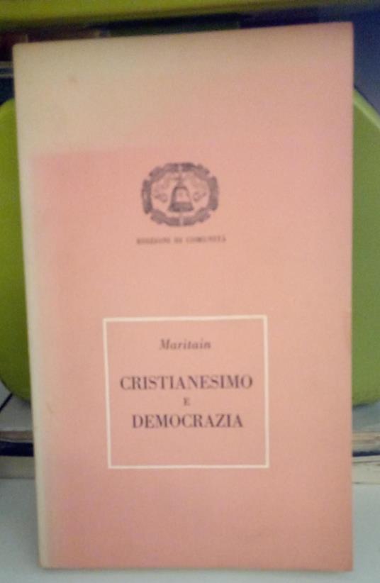 Cristianesimo e democrazia - Jacques Maritain - copertina
