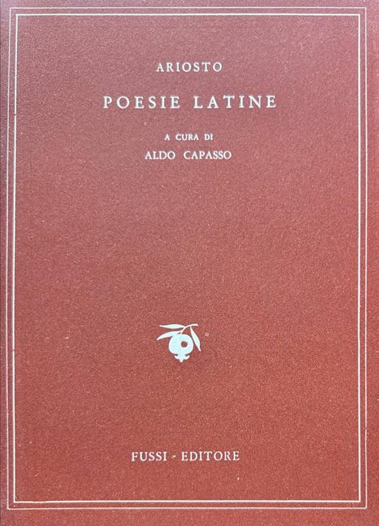Poesie latine - Ludovico Ariosto - copertina