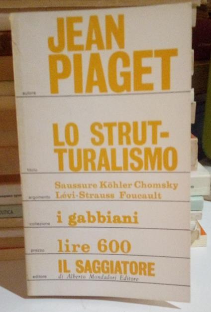 Lo strutturalismo - Jean Piaget - copertina