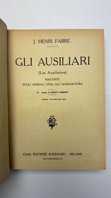 Gli ausiliari (Les Auxiliaires) - Jean-Henri Fabre - copertina