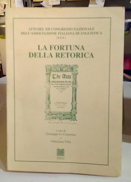 La fortuna della retorica - copertina