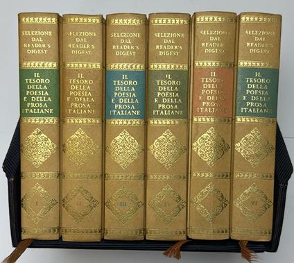 Il tesoro della poesia e della prosa italiane. 6 volumi - copertina