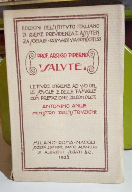 Salute. Letture di igiene ad uso delle scuole e delle famiglie - copertina