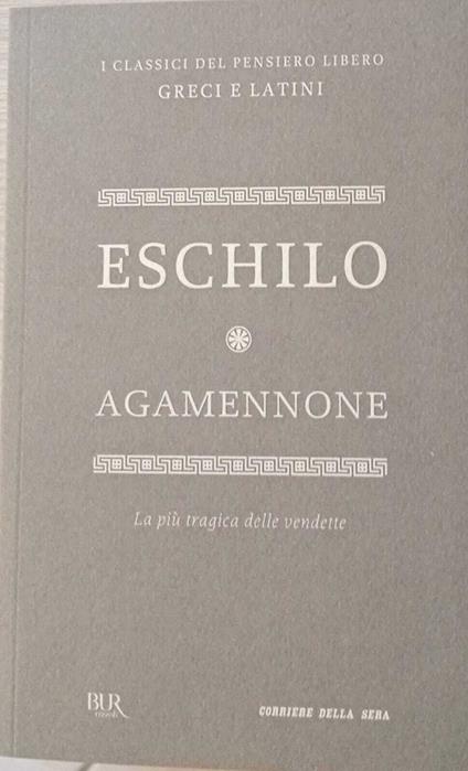 Agamennone - Eschilo - copertina